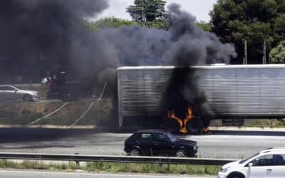 Pedestrian Killed and Truck on Fire in Two DeKalb County Accidents